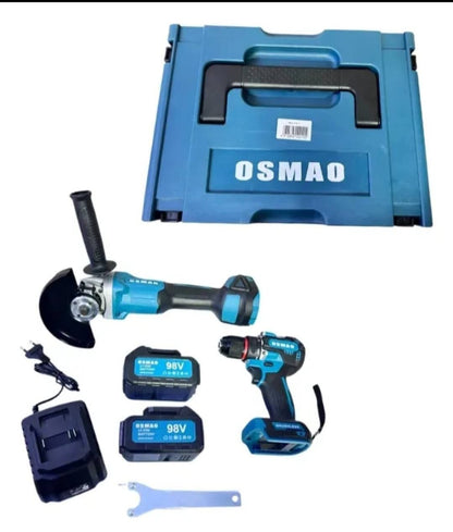 KIT 2 HERRAMIENTAS TALADRO Y ESMERIL OSMAO
