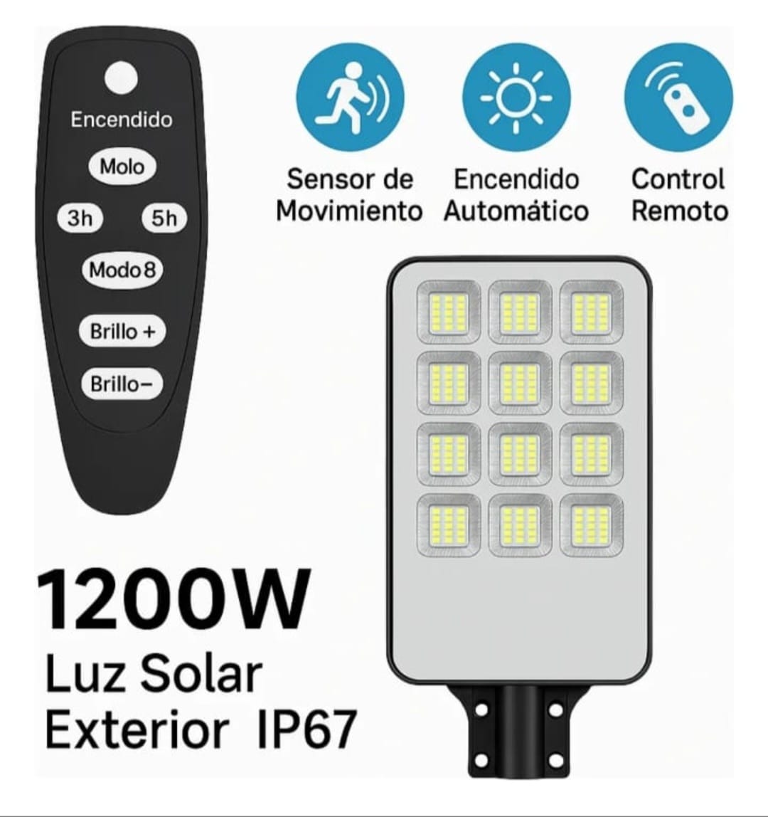 LUZ SOLAR DE 1.200W TASBEL
